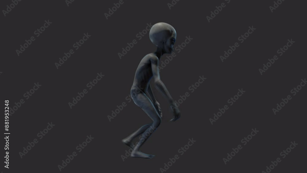 Grey Alien Stylised Walk 01 Grey Alien Stylised Walk 01