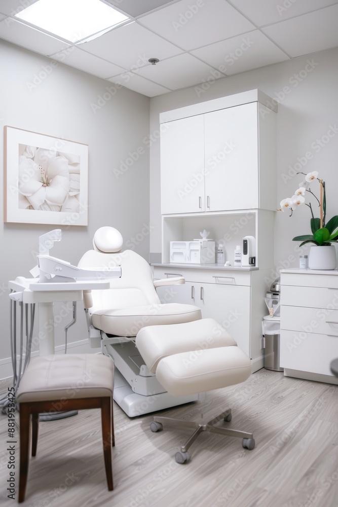 Fototapeta premium Modern Treatment Room for Botox Injections Against Hyperhidrosis - Clean and Professional Workspace