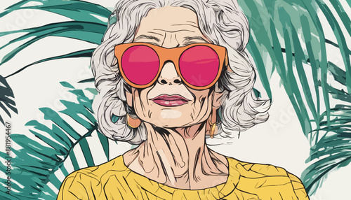 Menschen im vortgeschrittenem Alter haben spaß am Leben. Vektor