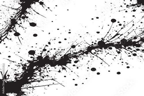 Black Grunge Texture Silhouette on White Background - Vector Image for Textures