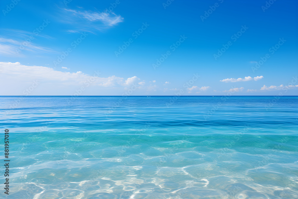 Mesmerizing Panoramic View of the Vast and Tranquil Deep Blue Ocean Under the Azure Sky Mesmerizing Panoramic View of the Vast and Tranquil Deep Blue Ocean Under the Azure Sky