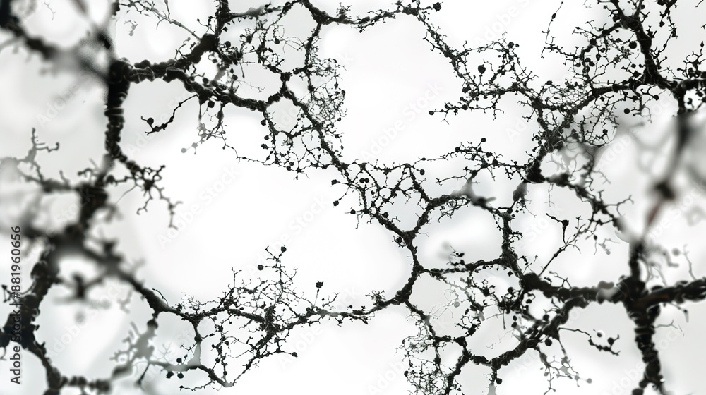 Organic Patterns in High Contrast - Macro Photography on White Background with Soft Natural Lighting Organic Patterns in High Contrast - Macro Photography on White Background with Soft Natural Lighting