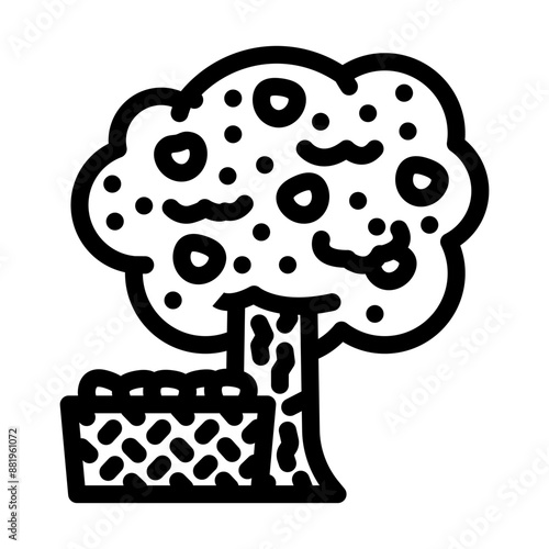 apple picking autumn line icon vector. apple picking autumn sign. isolated contour symbol black illustration