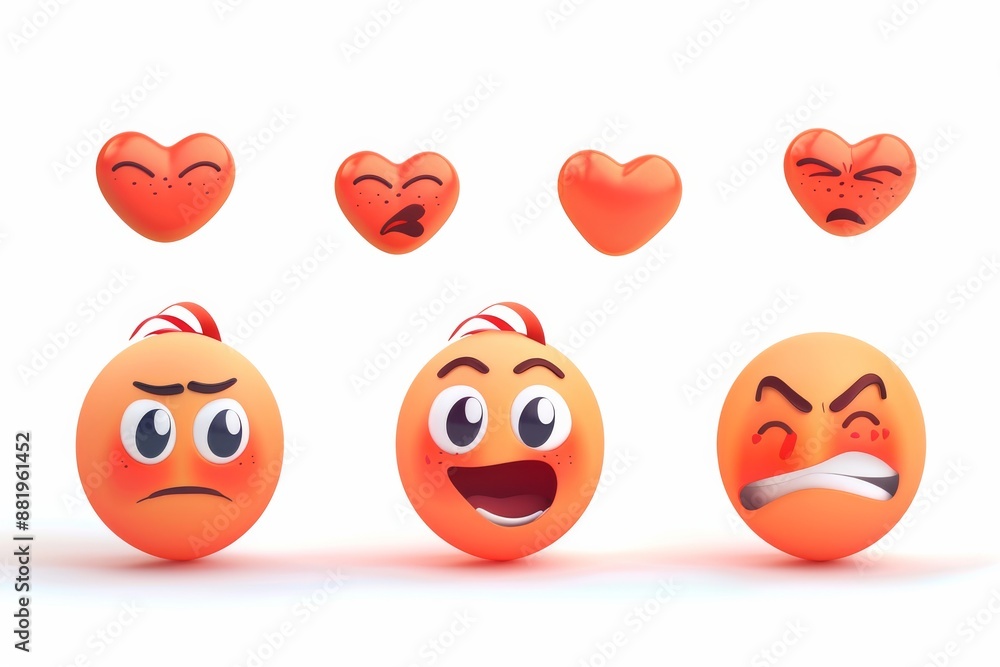 Emojis with Various Facial Expressions Emojis with Various Facial Expressions
