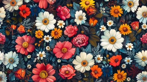 Vibrant Floral Tapestry