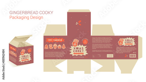 Die Cut Out Box for Christmas Cookies