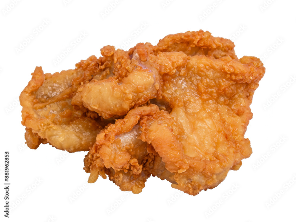 fried chicken on white background fried chicken on white background