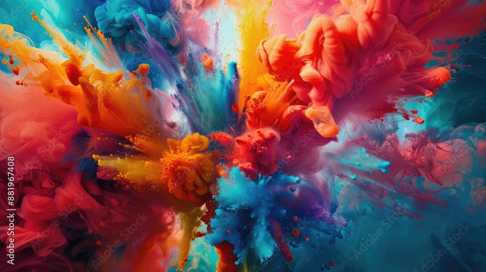 Abstract Explosion of Vivid Color Abstract Explosion of Vivid Color