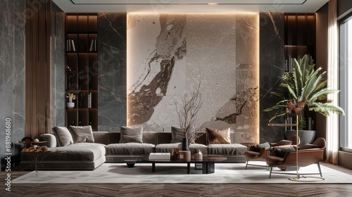 Interior design that looks great in your living room or as a backdrop for your reception area. © Suleyman