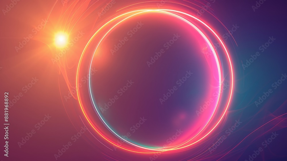 Brightly glowing circle with a subtle gradient effect, set against a high-resolution, abstract background, highlighting the interplay between the glowing shape and the intricate backdrop Brightly glowing circle with a subtle gradient effect, set against a high-resolution, abstract background, highlighting the interplay between the glowing shape and the intricate backdrop