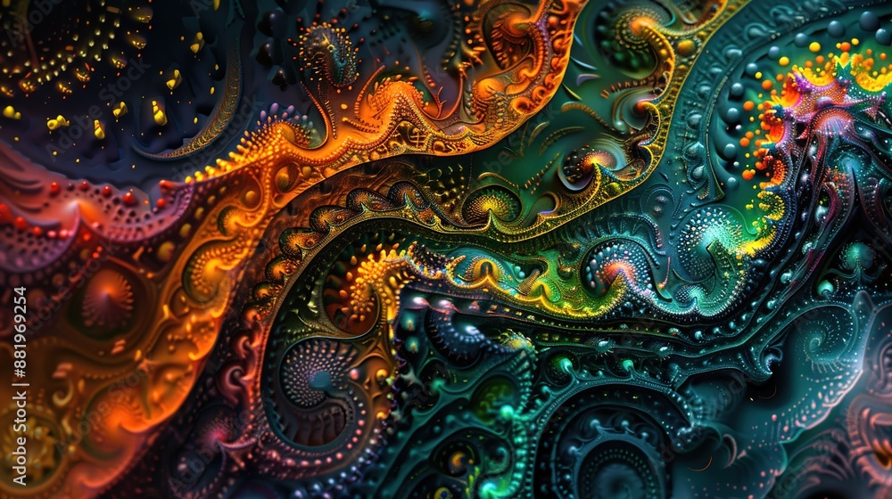 Quantum Harmonics - Vibrant Digital Artwork of Intricate Patterns and Sound Waves Quantum Harmonics - Vibrant Digital Artwork of Intricate Patterns and Sound Waves