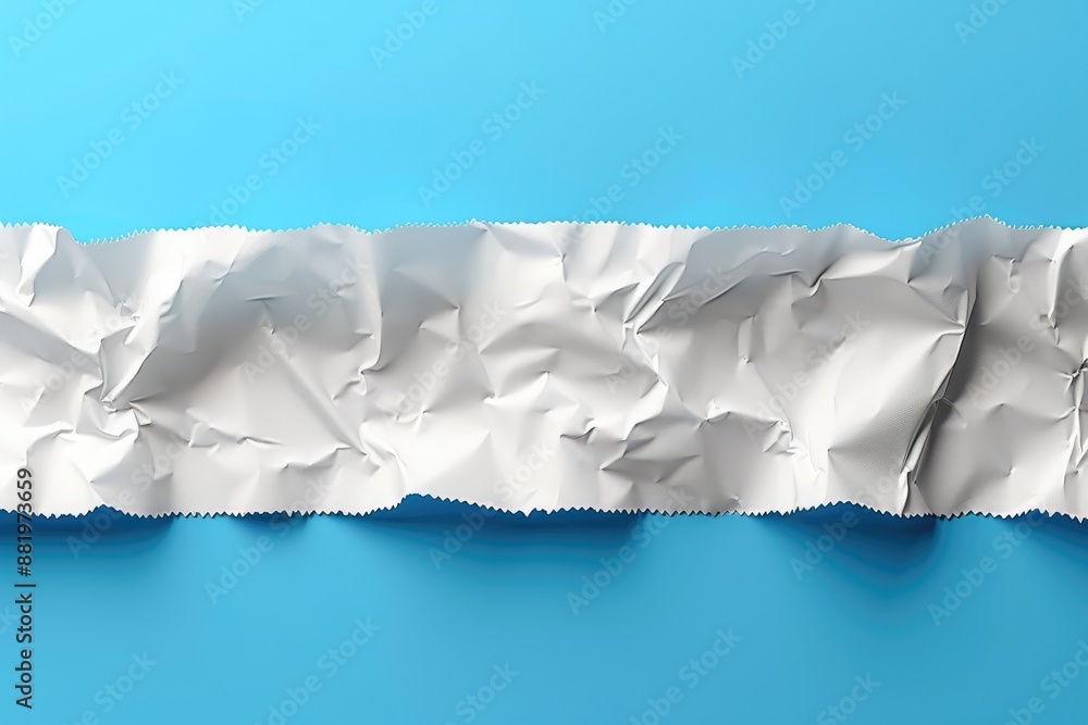 Obraz premium Silver Foil Wrapper with Blue Background