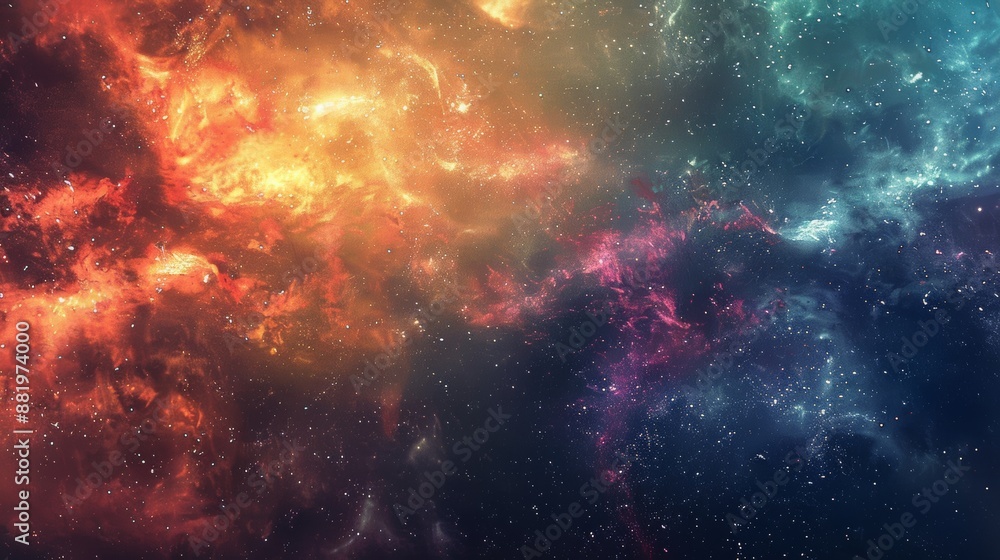 Fototapeta premium Photograph of space exploration, mixed media