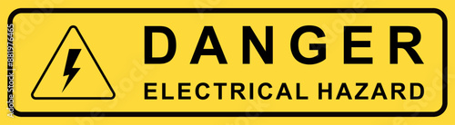 electrical hazard symbol vector illustration. Electric high voltage danger hard icon. Downward lightning representing high voltage.