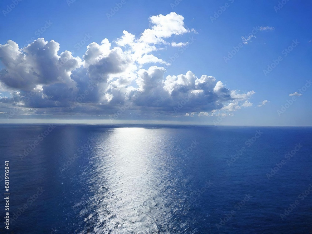 Fototapeta premium blue sky with white clouds