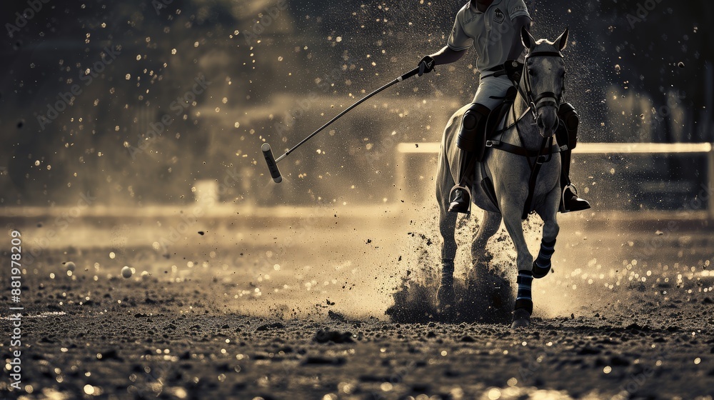 Fototapeta premium Polo Player in Action
