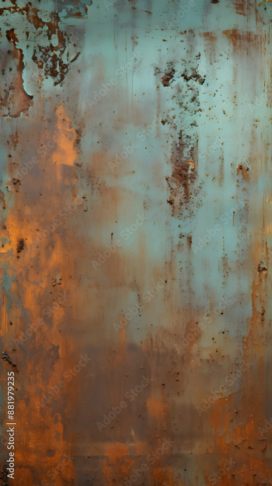 Digital rusted old painted metal sheet graphics poster mobile background