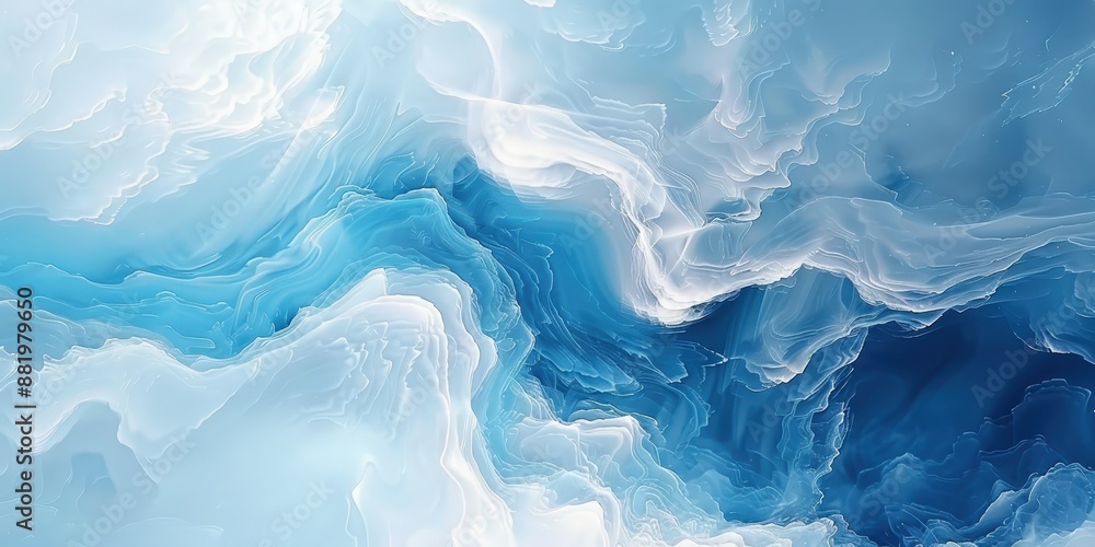 Abstract Blue and White Waves Abstract Blue and White Waves