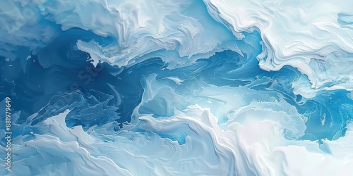 Wallpaper Mural Abstract Blue and White Swirling Design Torontodigital.ca