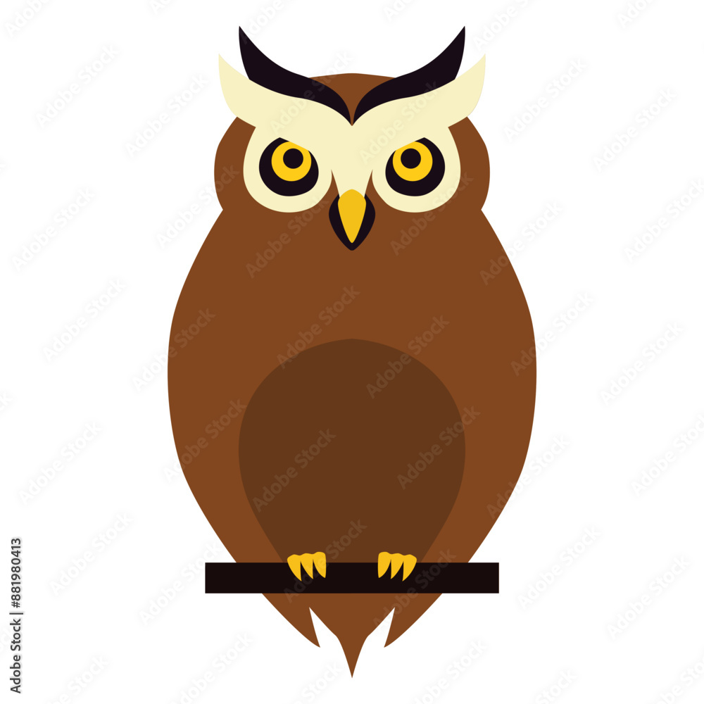 Naklejka premium Owl Icon Logo Art Vector illustration
