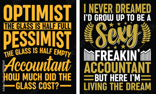 Accounting teacher t shirt design, Accounting vintage accountant t-shirt design vector image
