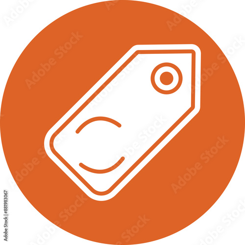 Tag glyph circle icon