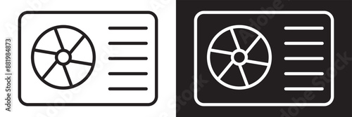 Heat pump icon. Ac outdoor unit icon in line style icon, Vector illustration. isolated on white and black background. Heating and cooling appliance. EPS 10