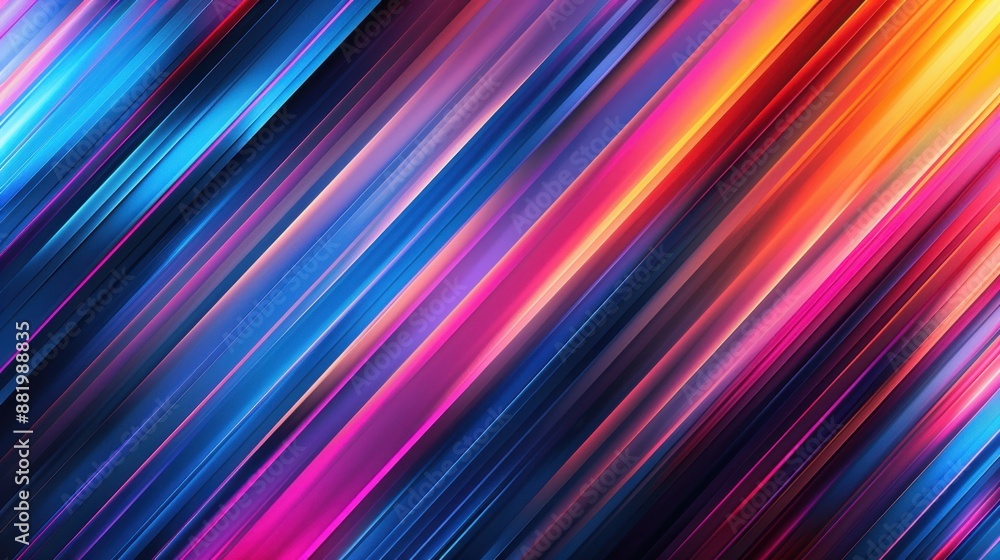 Abstract pattern composed of vibrant diagonal lines in shades of blue, pink, orange, and purple, creating a dynamic backdrop. Abstract pattern composed of vibrant diagonal lines in shades of blue, pink, orange, and purple, creating a dynamic backdrop.