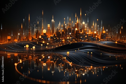 Abstract cityscape at night...