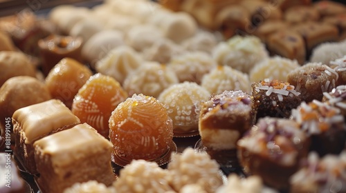 Various desserts on a tray