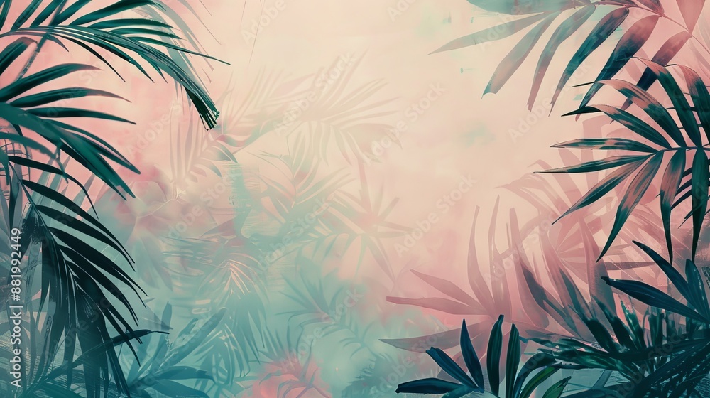 Watercolor Tropical Plants and Palm Trees Background - AI Generated Illustration for Textures and Wallpapers Watercolor Tropical Plants and Palm Trees Background - AI Generated Illustration for Textures and Wallpapers