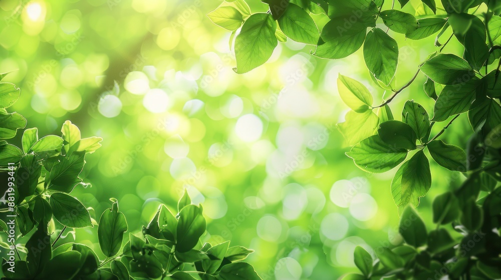Green Leaves with Sunlit Bokeh Green Leaves with Sunlit Bokeh