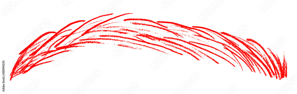 Red pencil strokes in simple style, isolated on transparent background. Red pencil strokes in simple style, isolated on transparent background.
