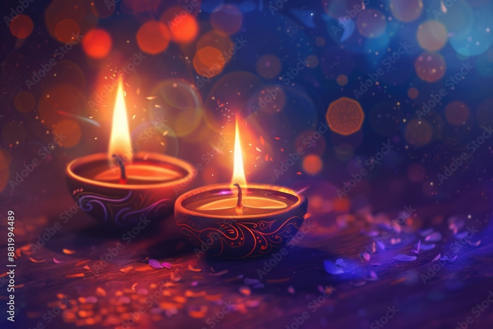 Candles on table Candles on table