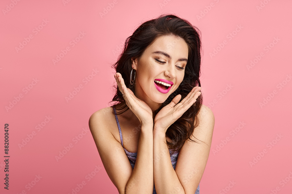 A beautiful woman posing actively. A beautiful woman posing actively.