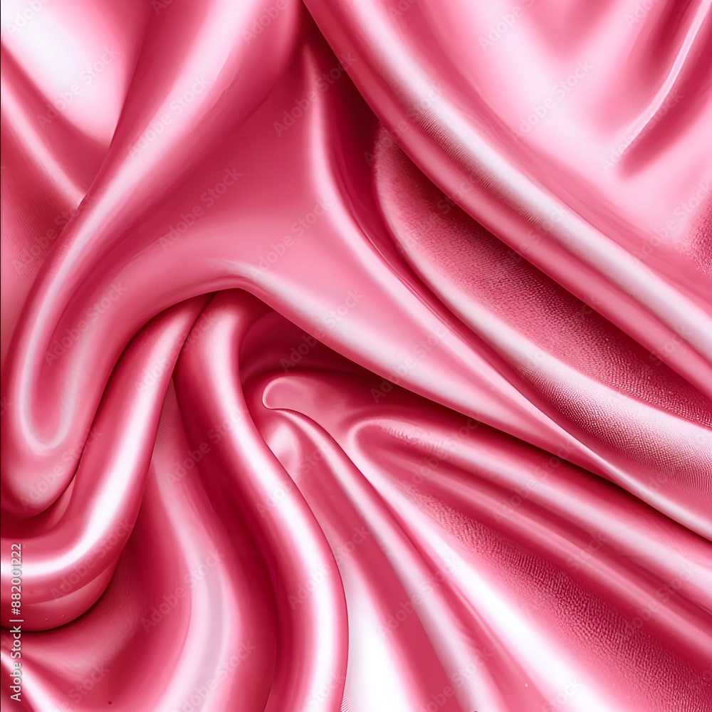 Obraz premium Beautiful silk fabric texture of pink color. Silk background.