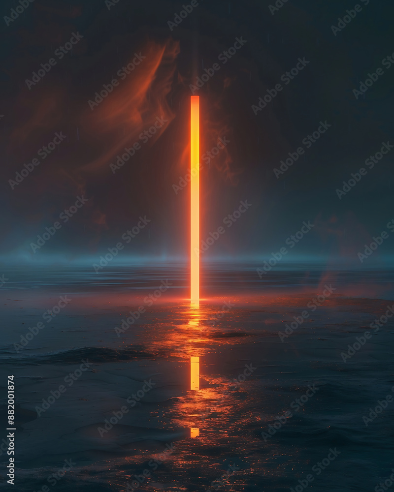 Fototapeta premium Fiery Beacon on the Horizon