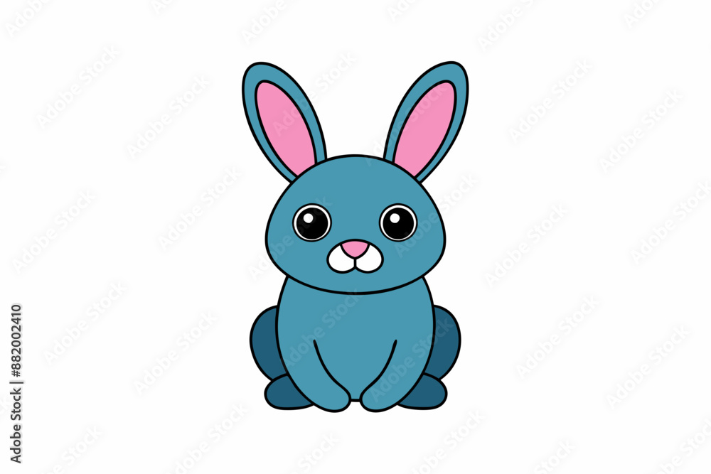 Obraz premium Adorable Rabbit Vector Icon on White Background