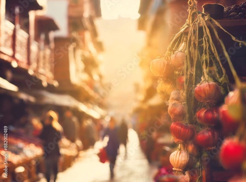 Defocused Moroccan market