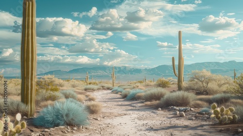 Arizona desert landscape background. ai generative 
