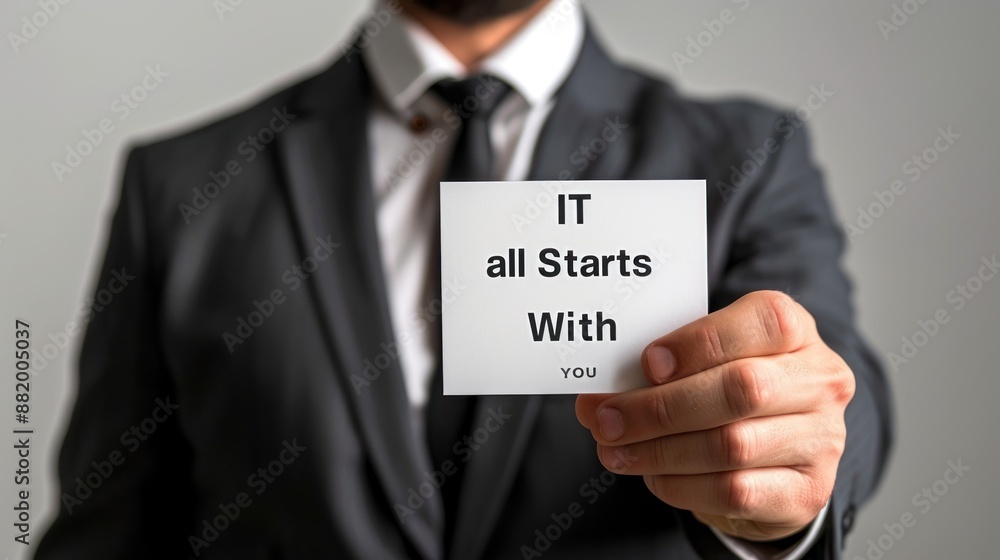 It all Starts With You - Business Motivation Quote It all Starts With You - Business Motivation Quote