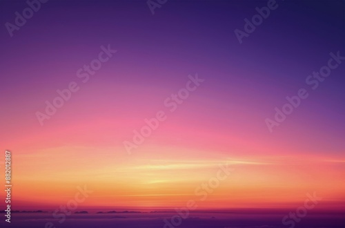 Colorful Sunset Over Horizon With Clouds in the Sky