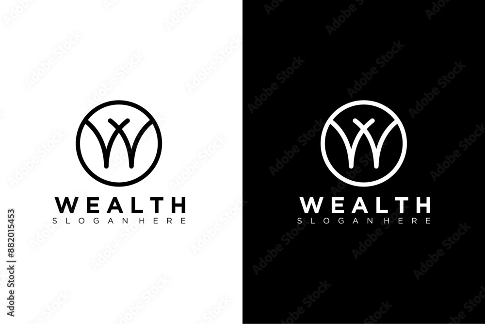 Letter W Logo Design for Wealth Vector illustration Letter W Logo Design for Wealth Vector illustration