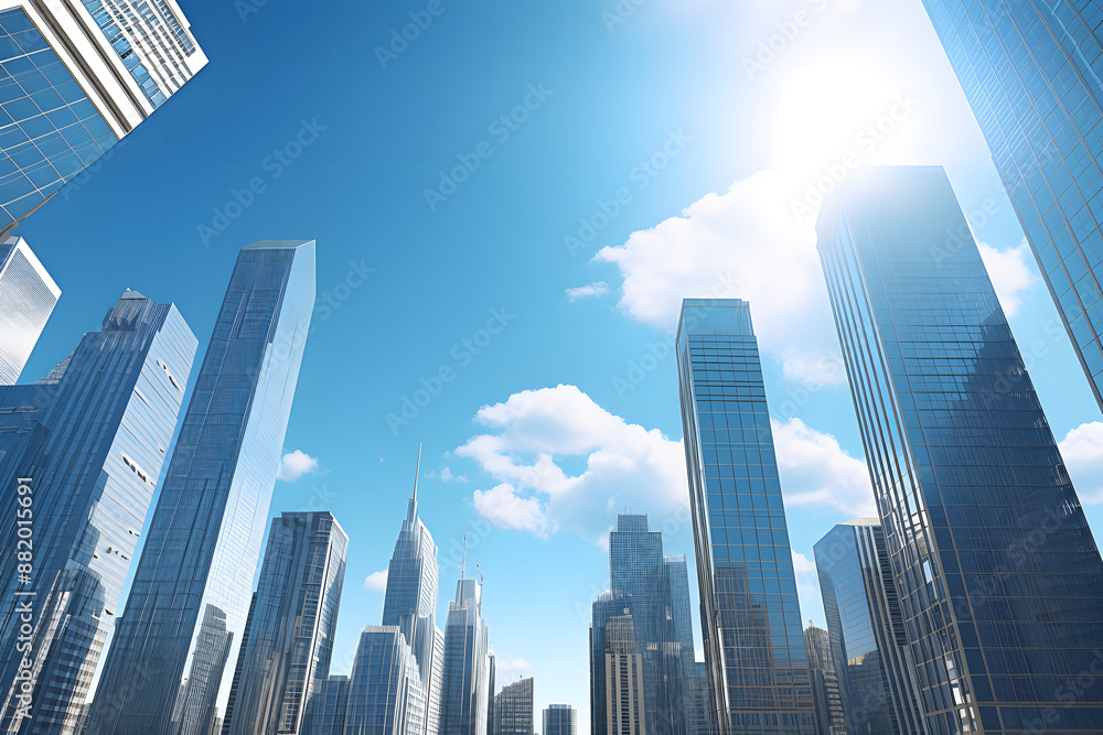 Fototapeta premium high modern skyscraper AI generative