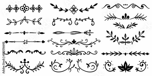 Elegant vintage ornament divider collection with intricate designs