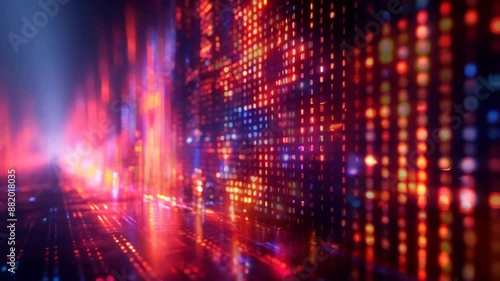 Wallpaper Mural Digital cyberspace with glowing lights and digital data analysis technology abstract background, virtual reality concept Torontodigital.ca