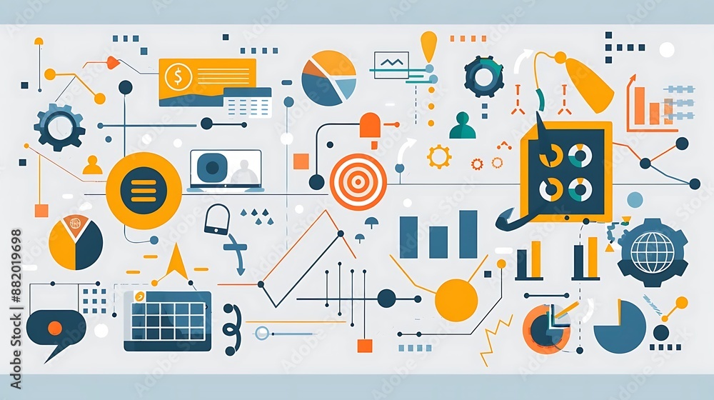 Abstract Illustration of Business Data and Technology Abstract Illustration of Business Data and Technology