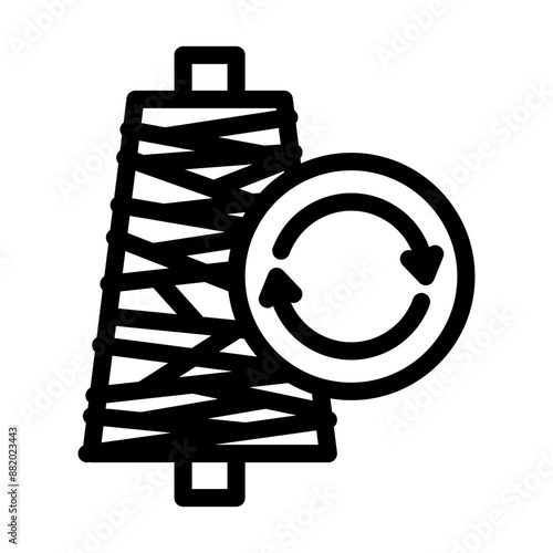 renewable fibers sustainable fashion line icon vector. renewable fibers sustainable fashion sign. isolated contour symbol black illustration
