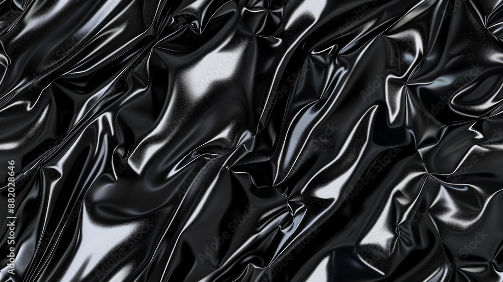 Black liquid pattern. Abstract wavy wallpaper. Silk texture background. Dark wave fabric. Satin backdrop illustration. Flowing luxurious elegant material Black liquid pattern. Abstract wavy wallpaper. Silk texture background. Dark wave fabric. Satin backdrop illustration. Flowing luxurious elegant material