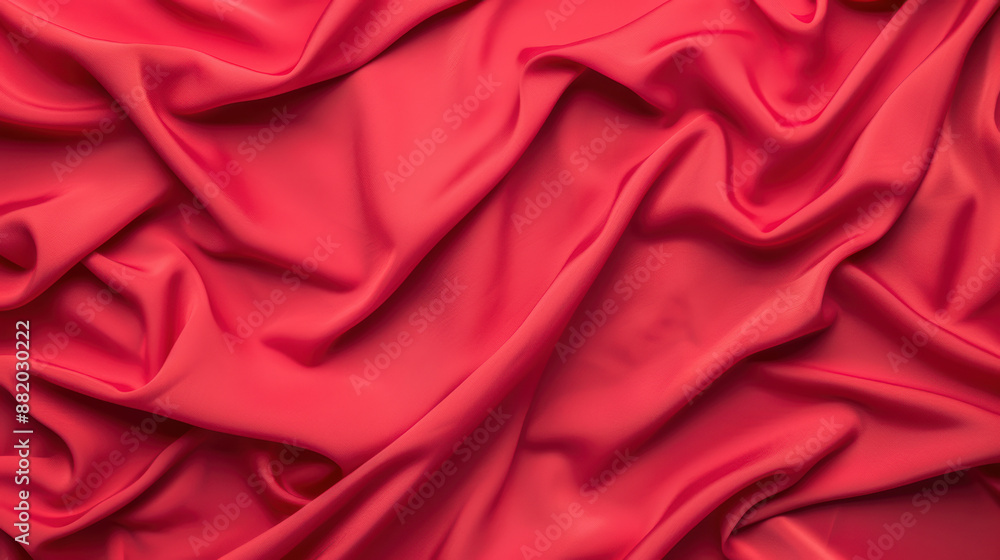 Close-up of luxurious red silk fabric with smooth, elegant folds creating a vibrant and rich texture, perfect for backgrounds and fashion design projects. Close-up of luxurious red silk fabric with smooth, elegant folds creating a vibrant and rich texture, perfect for backgrounds and fashion design projects.